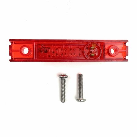 TRUCK-LITE Led, Red Rectangular, 5 Diode, Marker Clearance Light, Pc, 2 Screw, Fit N Forget M/C, 12V 35375R3